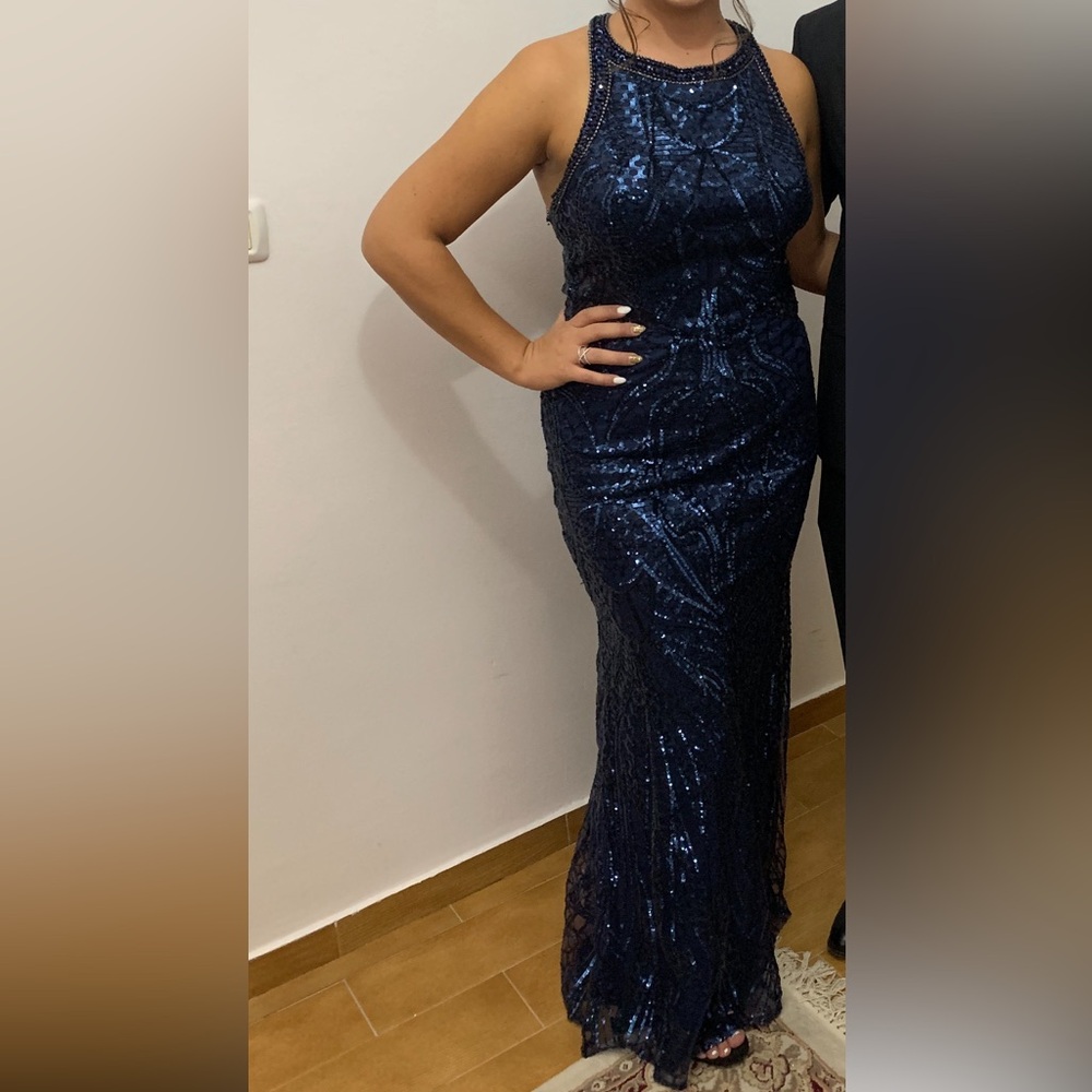 Navy Blue Sparkling Dress